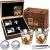 Whiskey Stones Whiskey Glass Set of 2 Large XL Stainless Steel Ice Balls Gift for Men Dad Husband Boyfriends Unique Anniversary Birthday Christmas Drinking Gift Set